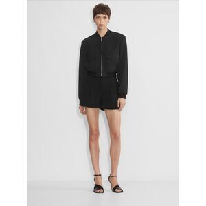 Aritzia Babaton Pleated Mini Short in Black Size 6 NWOT